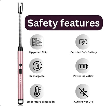 USB Rechargeable Electric Arc Lighter with Flexible Neck